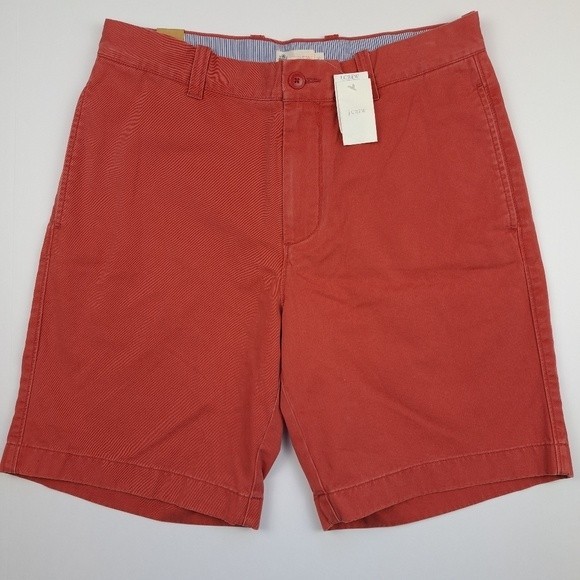 J. Crew Shorts J Crew Mens Broken In Chino Shorts 33 Red 9 Inseam